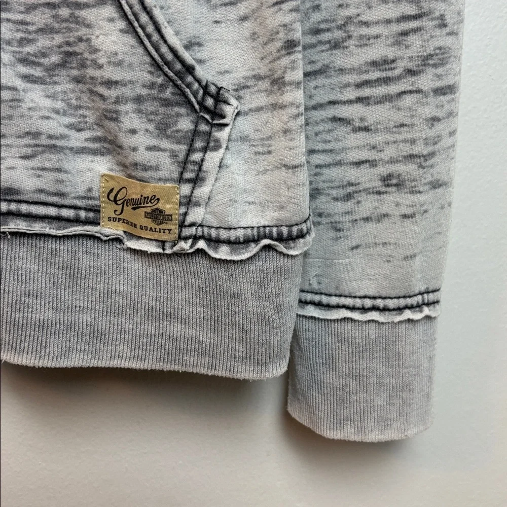 Harley-Davidson‎ Women’s Gray Full-Zip Burnout Hoodie XL Motorbike